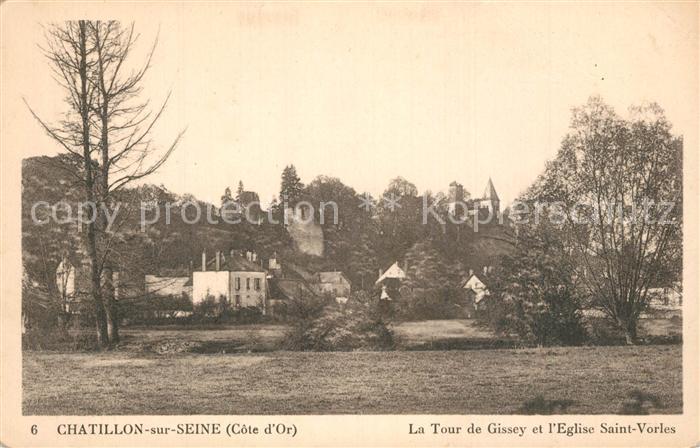 Chatillon-sur-Seine La Tour de Gissey et l’Eglise Saint Vorles