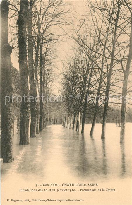 Chatillon-sur-Seine Inondations des 20 et 21 janvier 1910 Promenade de la Douix