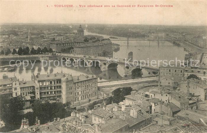 Toulouse Haute-Garonne Vue generale sur la Garonne et Faubourg St Cyprien