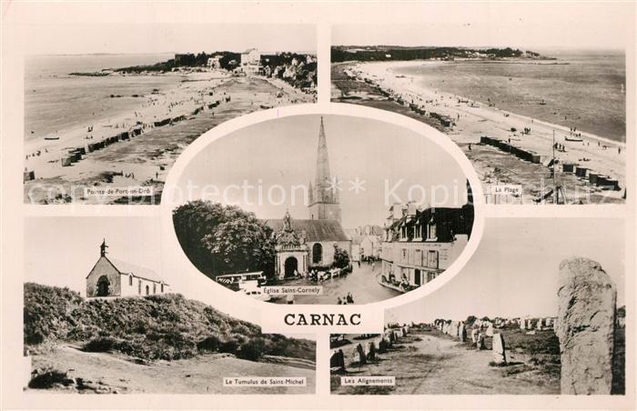 Carnac Plage Pointe de Port Dro Eglise Saint Cornely La Plage Le Tumulus de Sain