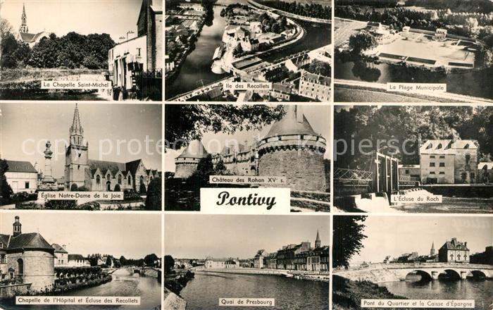 Pontivy Chapelle Saint Michel Ile des Recollets Plage Municipale Eglise Notre Da