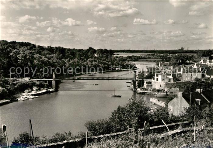 Auray Vue generale de la riviere du Sal au Bono