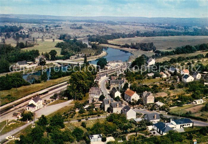 Blesle Vue generale aerienne Au second plan la Louzais