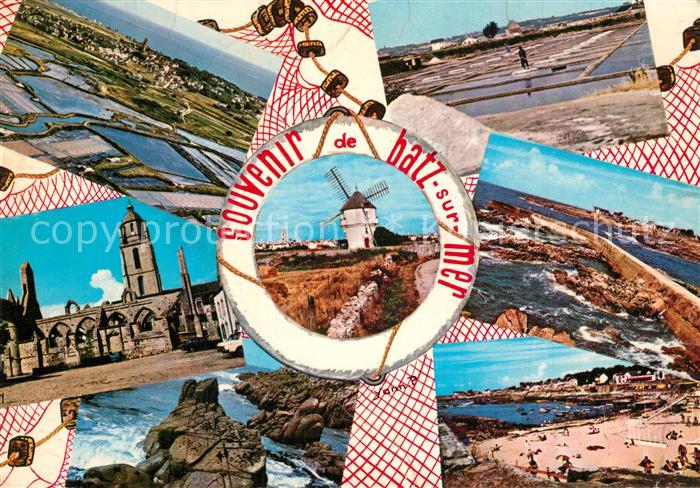 Batz-sur-Mer Les Marais salants Chapelle ND du Murier et Tour Saint Guenole La J