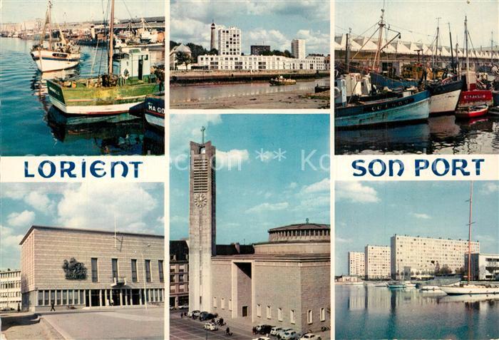 Lorient Morbihan Bretagne Le Port L’Hotel de Ville l’Eglise St Louis