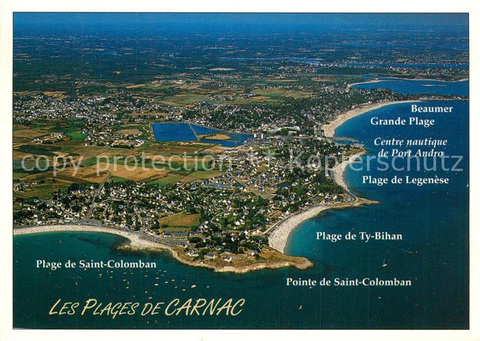 Carnac Morbihan Les Plages de Carnac Vue aerienne