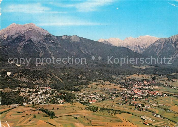 Imst Tirol Fliegeraufnahme mit Platteinspitze und Heiterwand