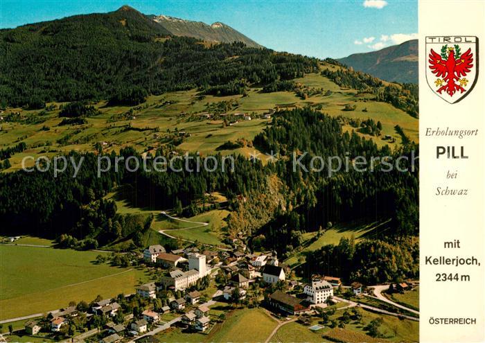 Pill Tirol Fliegeraufnahme mit Pillberg und Kellerjoch