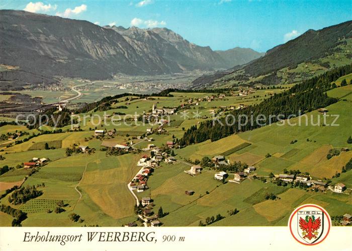 Weerberg Fliegeraufnahme mit St Peter und Paul Kirche Inntal Schwaz und Rofangeb