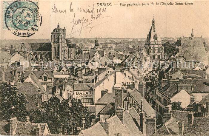 Dreux Vue generale prise de la Chapelle Saint