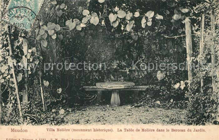 Meudon Villa Moliere La Table de Moliere dans le Berceau du Jardin