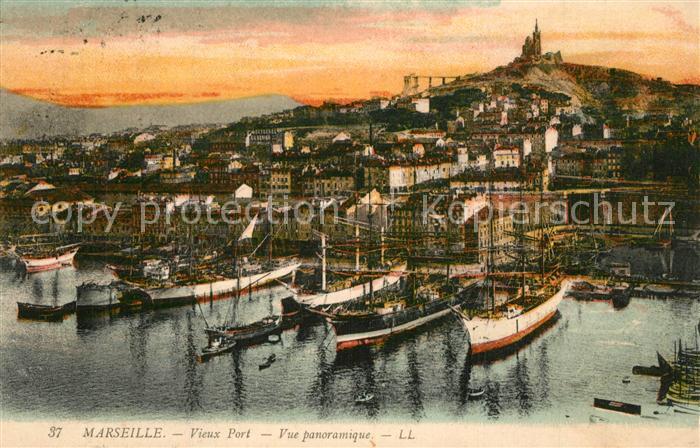 Marseille Bouches-du-Rhone Vieux Port Vue panoramique