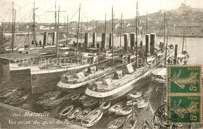 Marseille Bouches-du-Rhone Vue prise du quai du Port