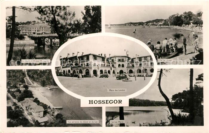 Hossegor Soorts Landes Le Pont et l’Hotel Mercedes Vue aerienne du Canal et du L