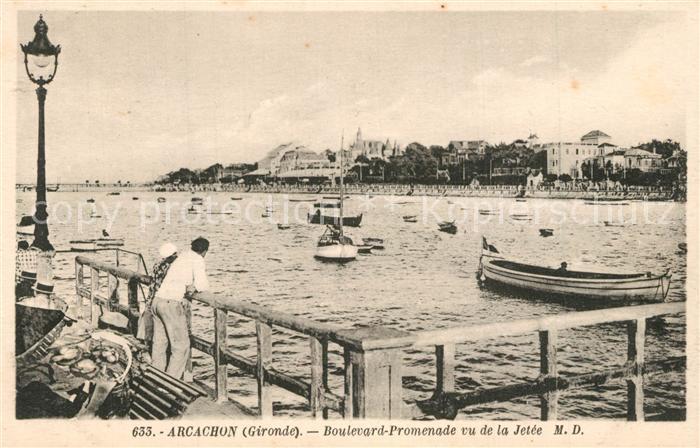 Arcachon Gironde Boulevard Promenade vu de la Jetee