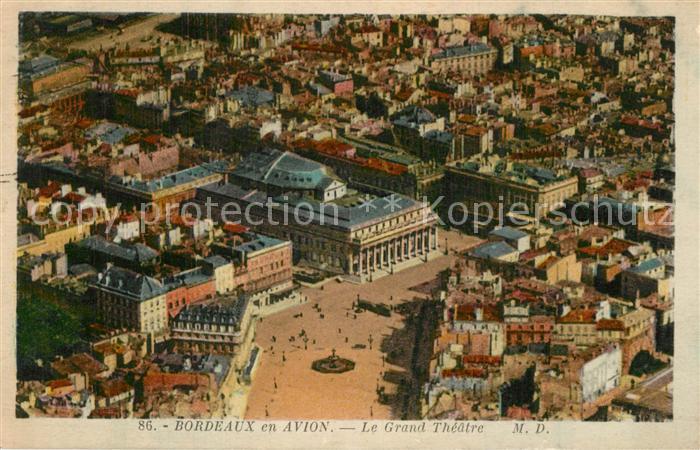 Bordeaux Vue aerienne Le Grand Theatre