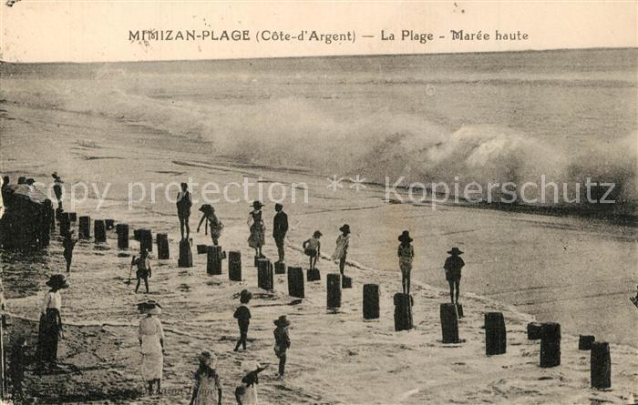 Mimizan Plage La Plage Maree haute