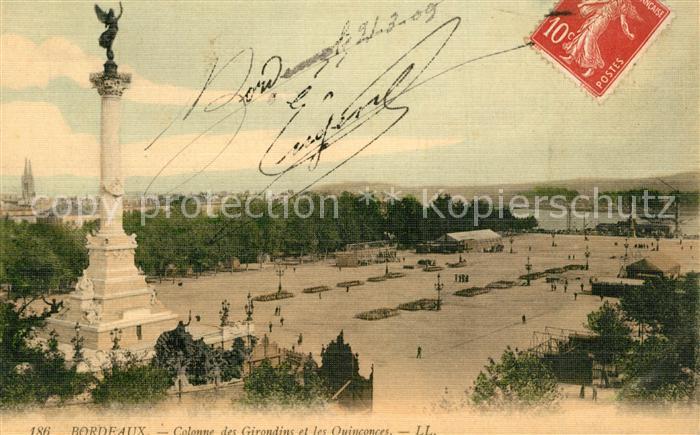 Bordeaux Colonne des Girodins et les Quinconces