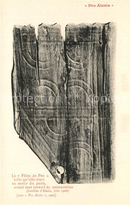 Alesia(Roman War) Alise-Sainte-Reine La Flute de Pan telle qu elle etait au sort