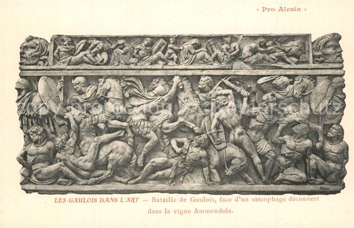 Alesia(Roman War) Alise-Sainte-Reine Bataille de Goulois face d’un sarcophage de