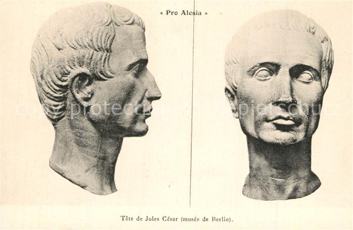 Alesia(Roman War) Alise-Sainte-Reine Tete de Jules Cesar musee de Berlin