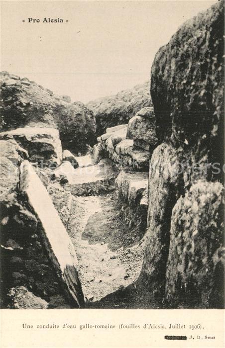 Alesia(Roman War) Alise-Sainte-Reine Une conduite d’eau gallo romaine fouilles d