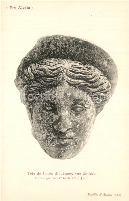 Alesia(Roman War) Alise-Sainte-Reine Tete de Junon diademee vue de face