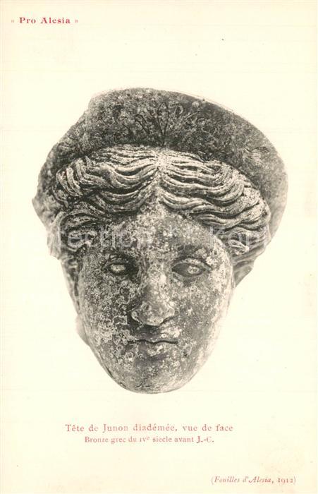 Alesia(Roman War) Alise-Sainte-Reine Tete de Junon diademee vue de face