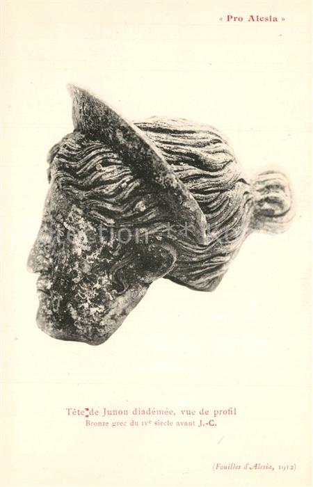 Alesia(Roman War) Alise-Sainte-Reine Tete de Junon diademee vue de profil