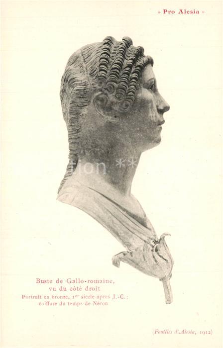 Alesia(Roman War) Alise-Sainte-Reine Buste de Gallo romaine vue du cote droit