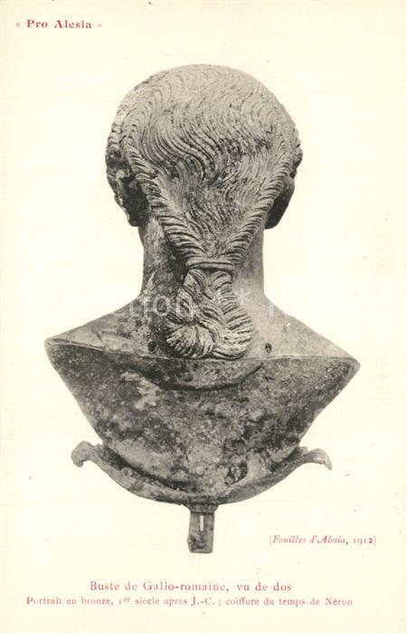 Alesia(Roman War) Alise-Sainte-Reine Buste de Gallo romaine vu de dos