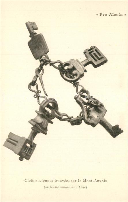 Alesia(Roman War) Alise-Sainte-Reine Clefs anciennes trouvees sur le Mont Auxois