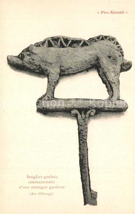 Alesia(Roman War) Alise-Sainte-Reine Sanglier gaulois couronnement d’une ens