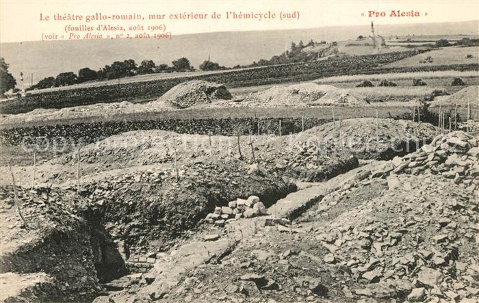 Alesia(Roman War) Alise-Sainte-Reine Le theatre gallo-romain mur exterieur de l’