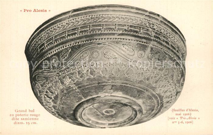 Alesia(Roman War) Alise-Sainte-Reine Grand bol en poterie rouge dite samienne