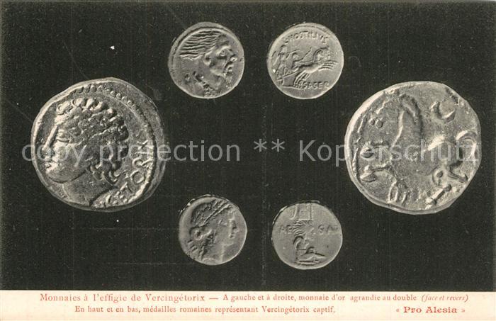Alesia(Roman War) Alise-Sainte-Reine Monnaies a l’effigie de Vercingetorix A gau