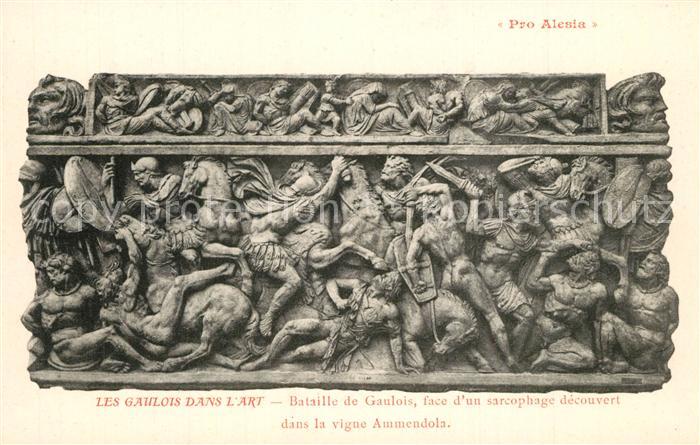 Alesia(Roman War) Alise-Sainte-Reine Bataille de Gaulois face d’un sarcophage de