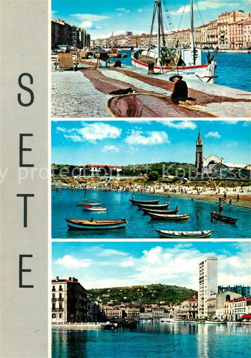 Sete Cette Ravaudage de filets La Corniche La plage du Lazaret Le Quai Pasteur e