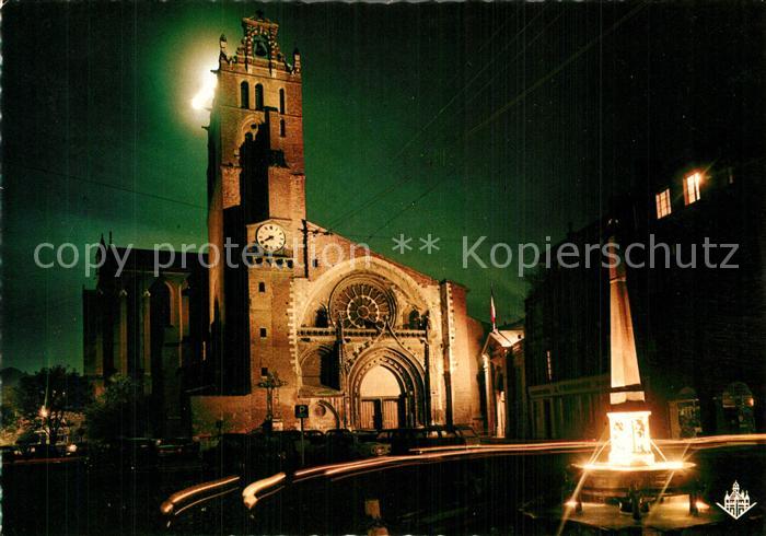 Toulouse Haute-Garonne La Ville Rose Cite des Violettes Illumination de la Cathe