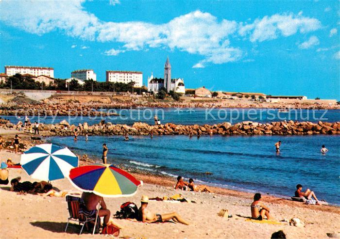 Sete Cette Le plage de la Corniche Au fond les buildings