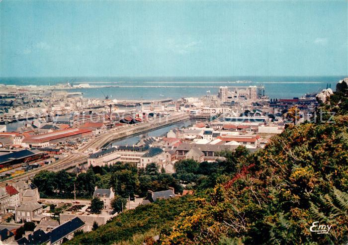 Cherbourg Vue generale sur la ville les bassins et la rade