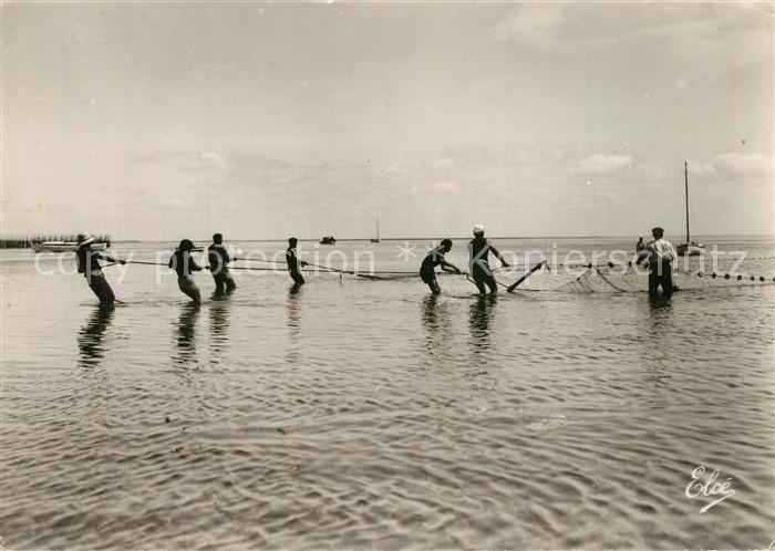 Arcachon Gironde La Peche a la Senne