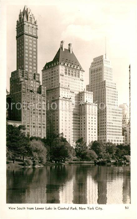 New York City View south from Lower Lake in Central Park