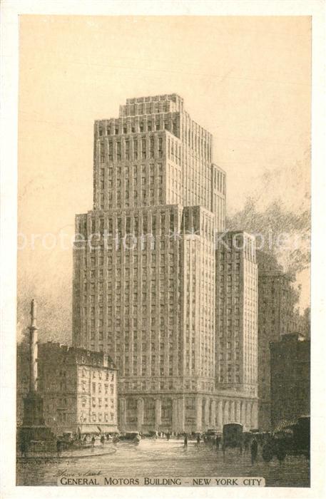 New York City General Motors Building Illustration