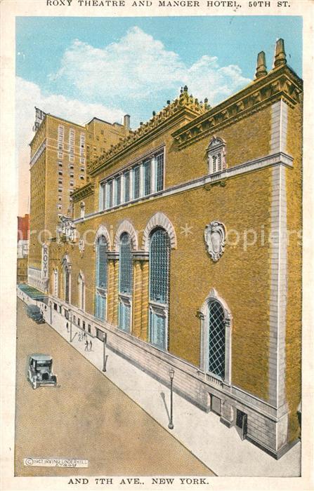 New York City Roxy Theatre and Manger Hotel Illustration