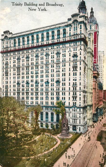 New York City Trinity Building and Broadway