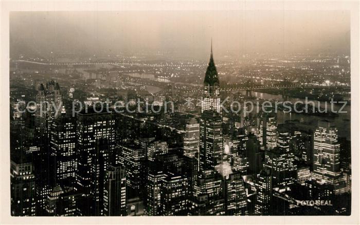 New York City North east view from the Empire State Building at night
