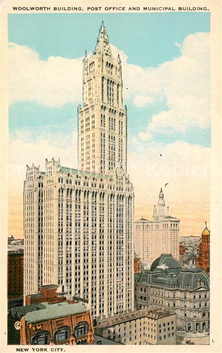 New York City Woolworth Building Post Office and Municipal Building