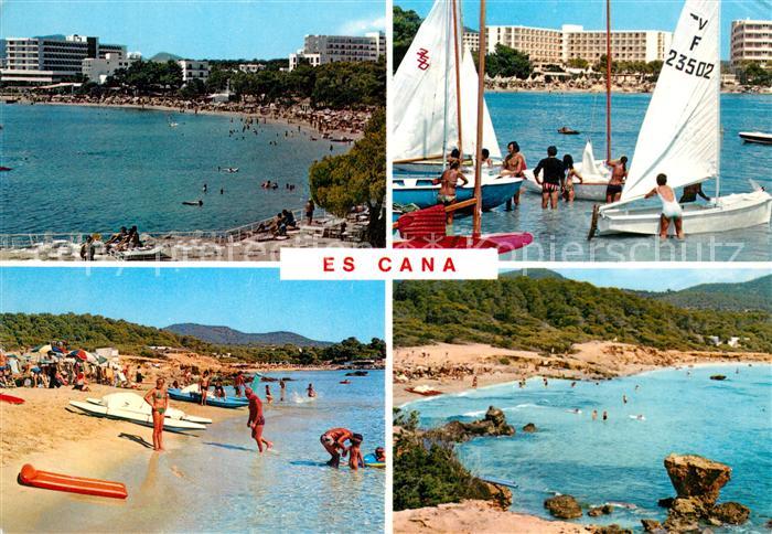 Es Cana Panorama Strand Kueste Segelboote Hotels