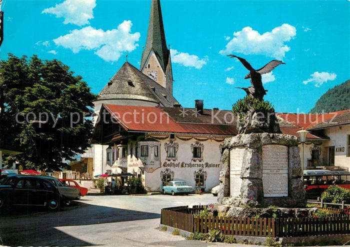 Koessen Tirol Denkmal Gasthof Kirche